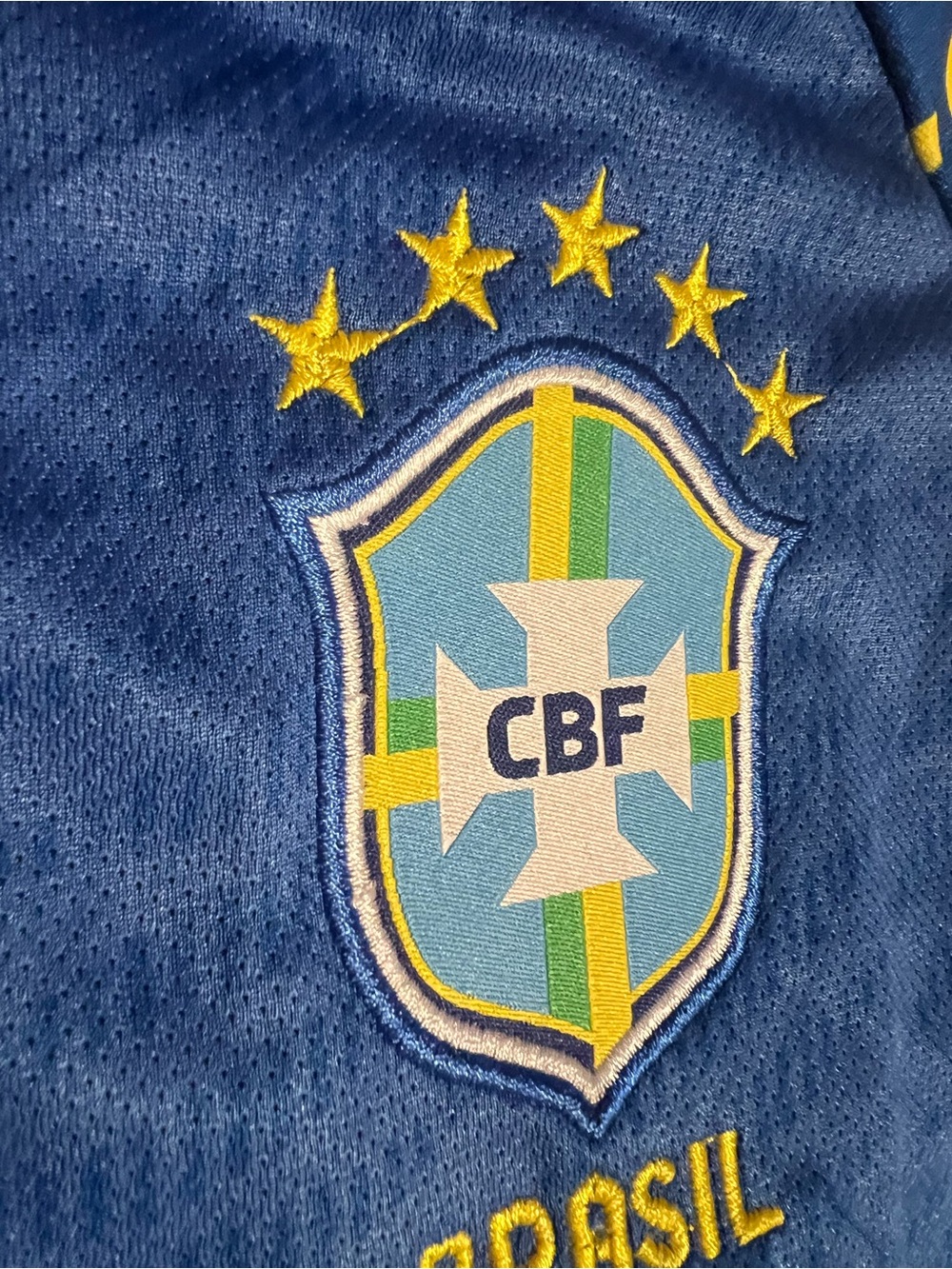 Nike Kids Brazil Blue & Yellow Soccer Jersey - Picture 4 of 8